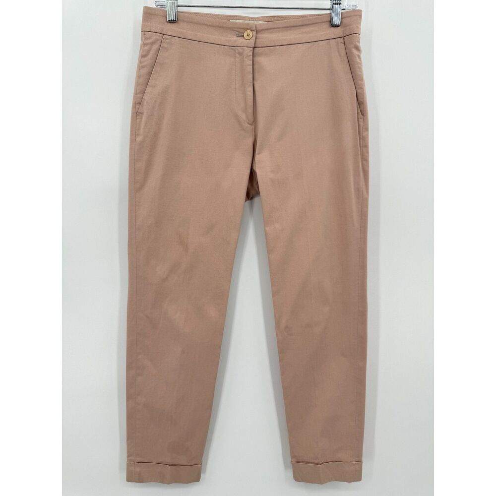 ETRO Blush Pink Slim Leg Cuffed Ankle Chino Trousers Pants Size M (EUR 40)